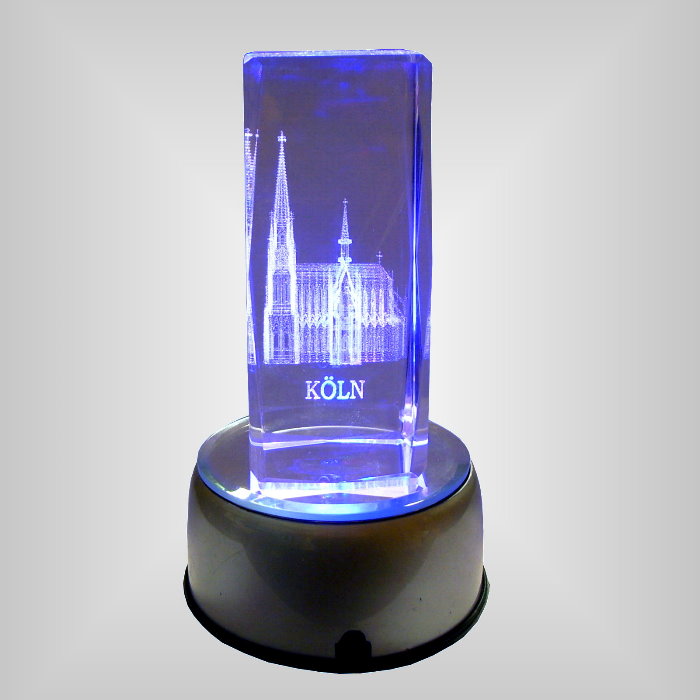 Kristall Glas "Kölner Dom" 5x5x12